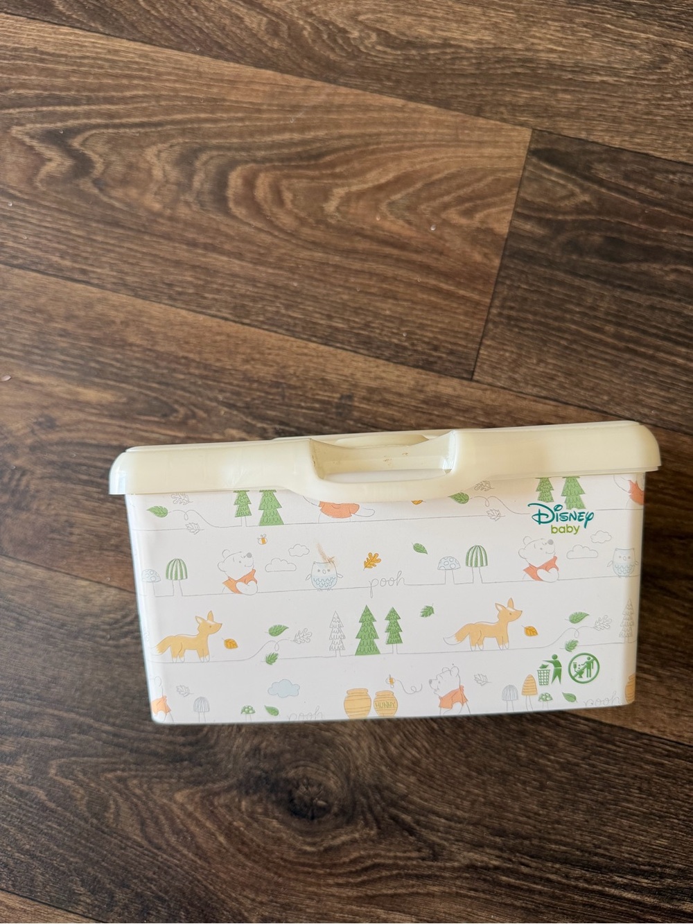 Huggies winnie the pooh empty pop up wipes tub refillable